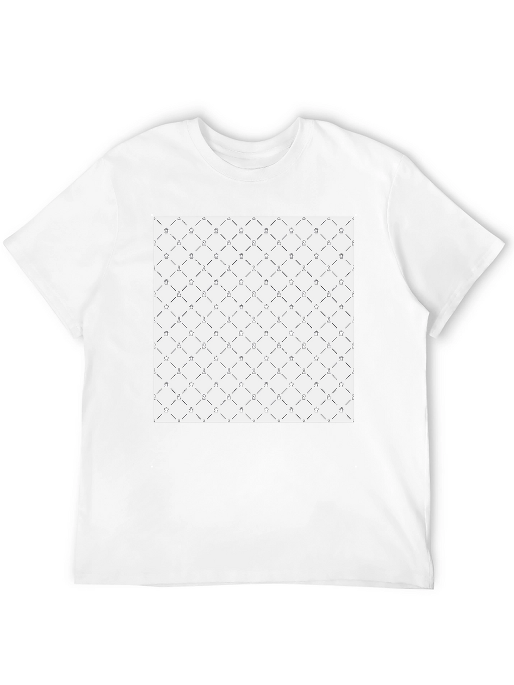 Chess Pattern Black T-Shirt