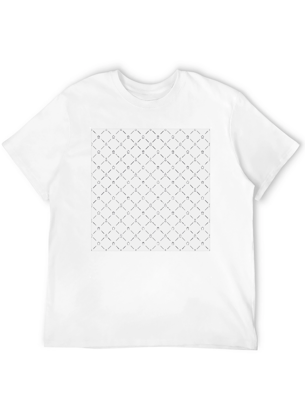 Chess Pattern Black T-Shirt