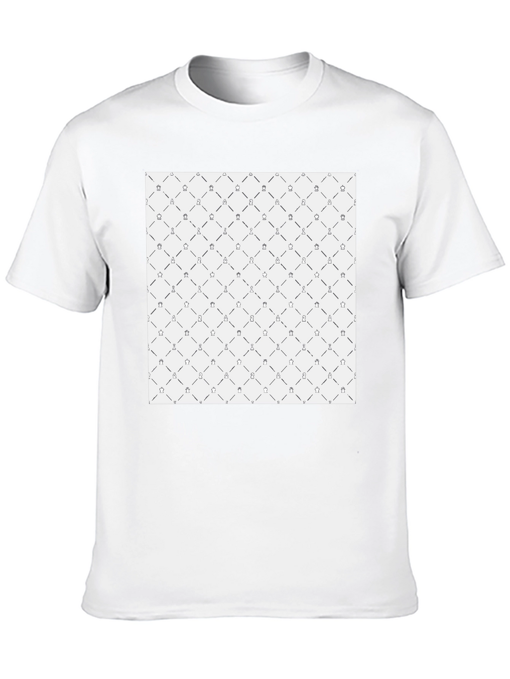 Chess Pattern Black T-Shirt