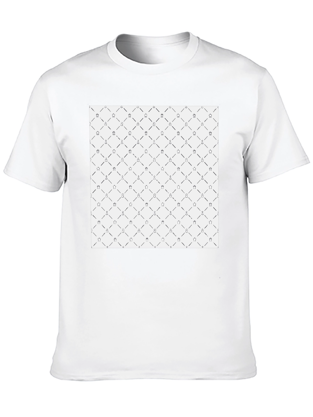 Chess Pattern Black T-Shirt