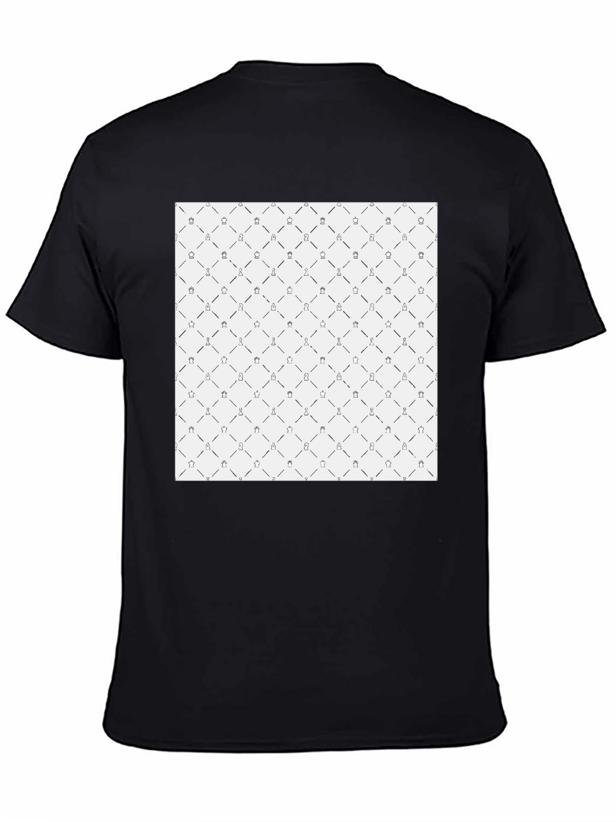 Chess Pattern Black T-Shirt