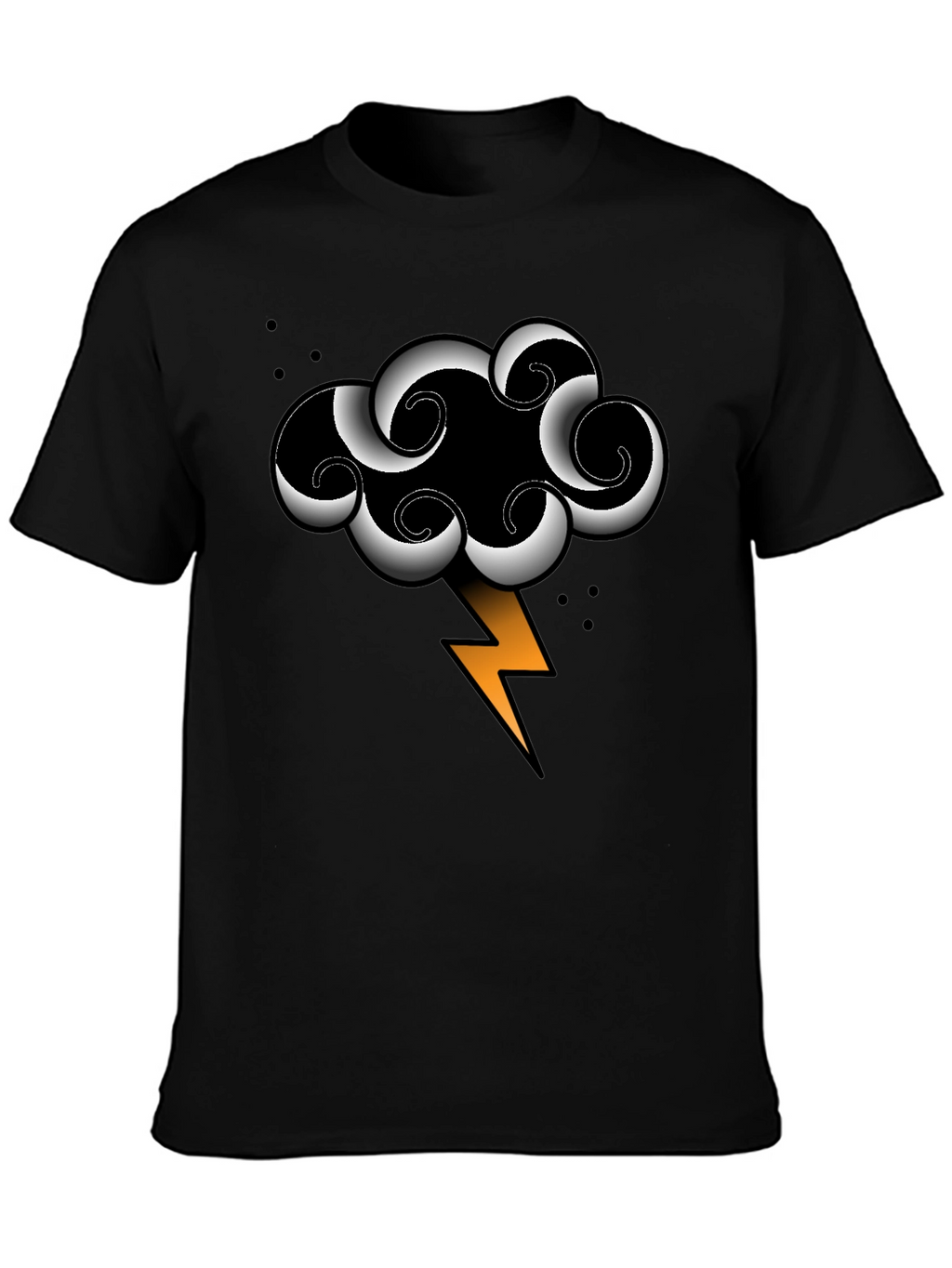 Storm Cloud Lightning Bolt Graphic Tee