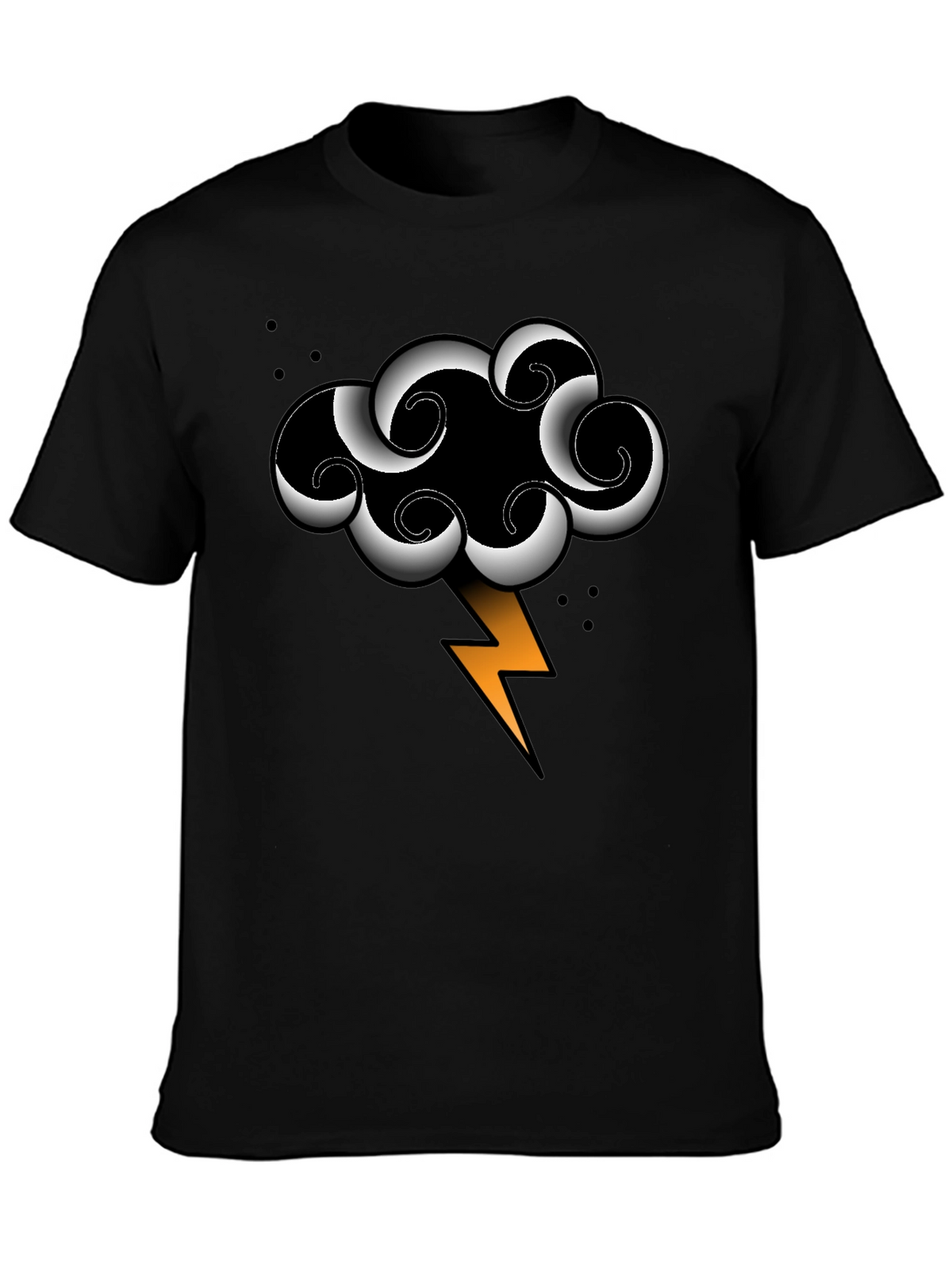 Storm Cloud Lightning Bolt Graphic Tee
