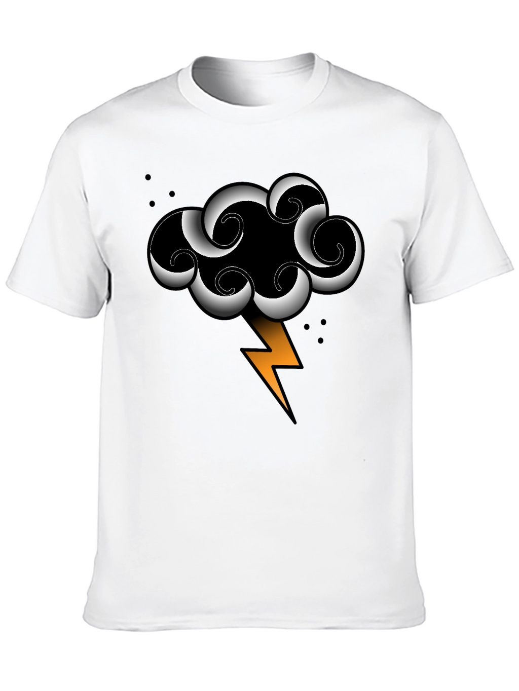 Storm Cloud Lightning Bolt Graphic Tee
