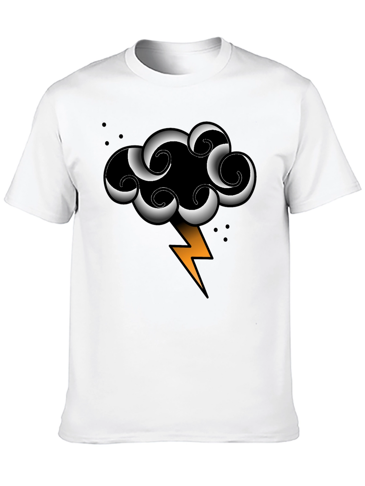 Storm Cloud Lightning Bolt Graphic Tee