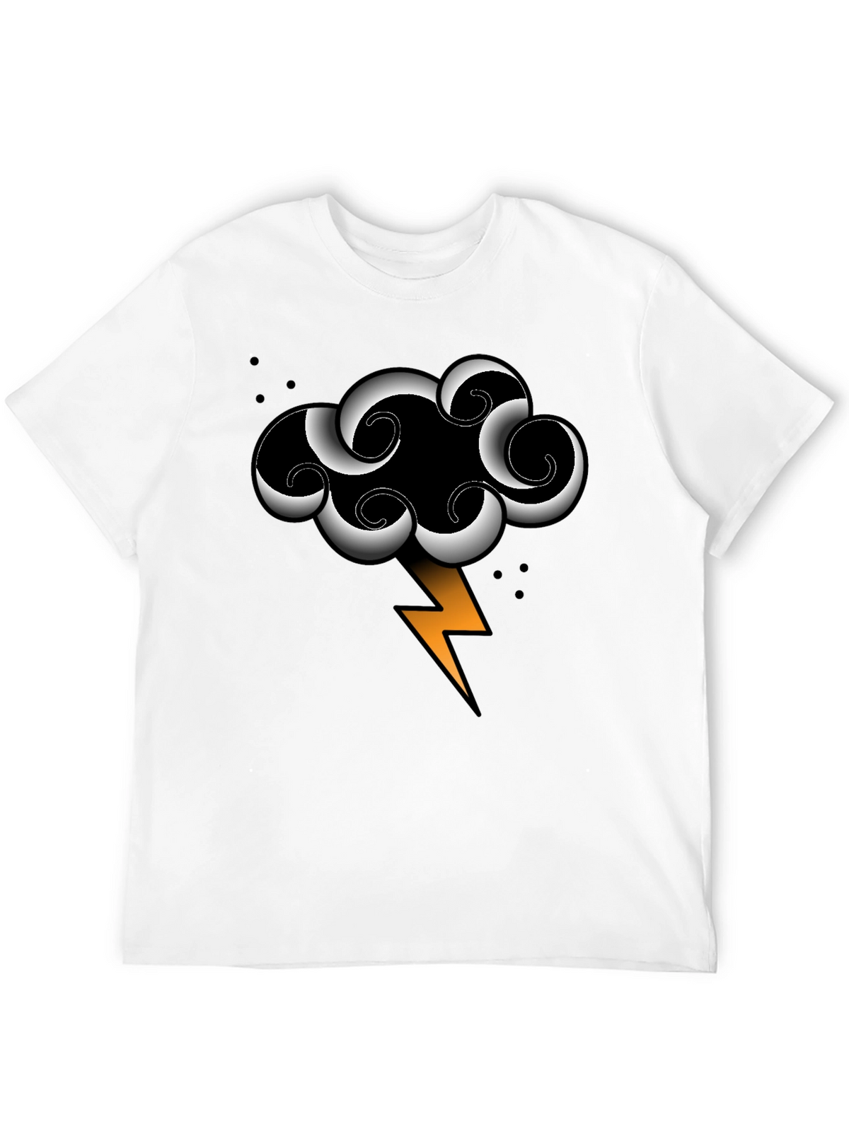 Storm Cloud Lightning Bolt Graphic Tee