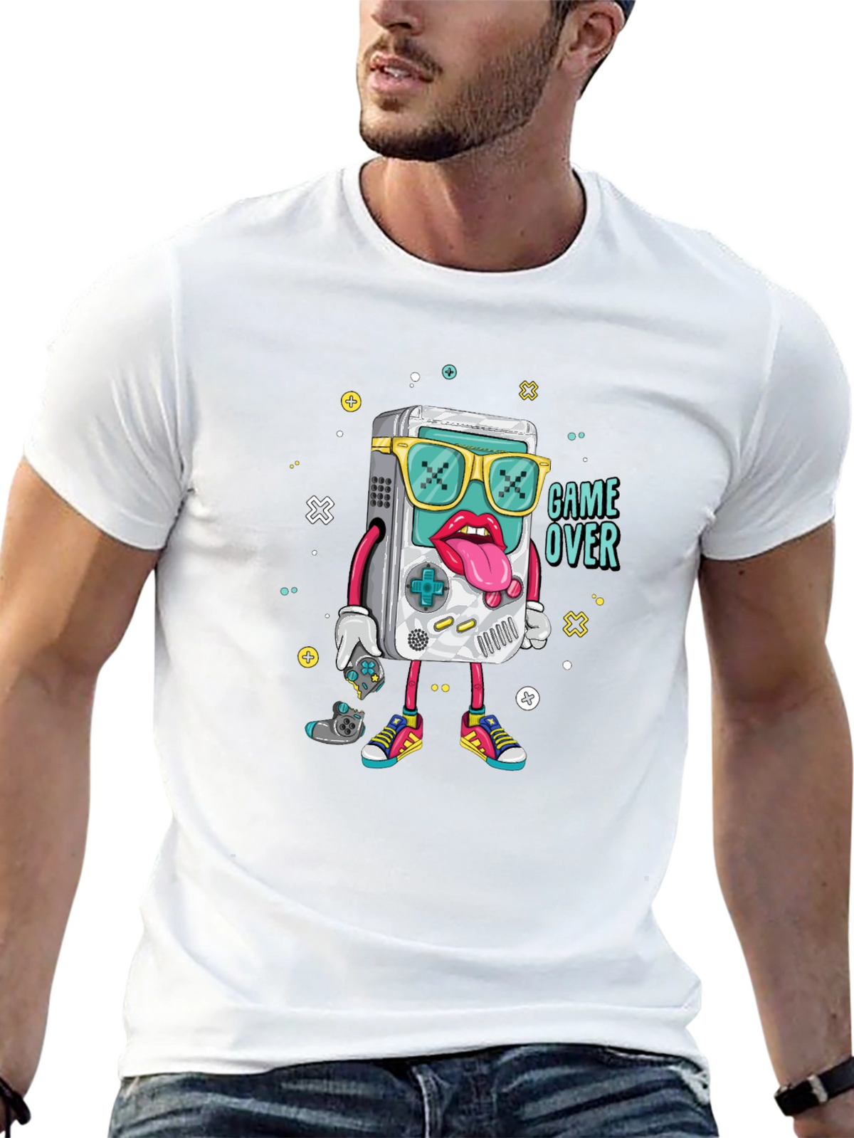 Game Over Graphic Tee - Retro Gamer Style