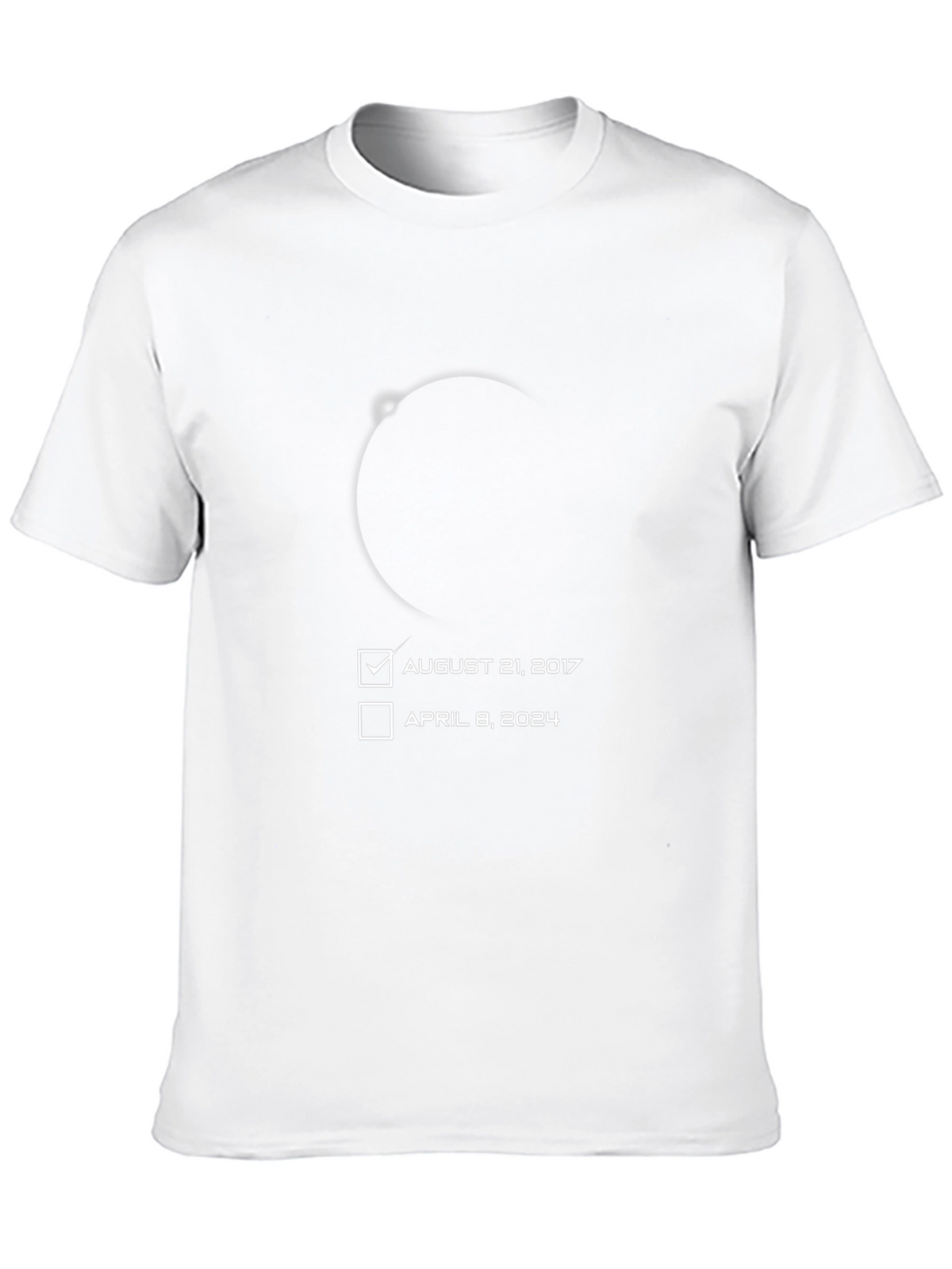 Eclipse Date T-Shirt - August 21 2017 Checked