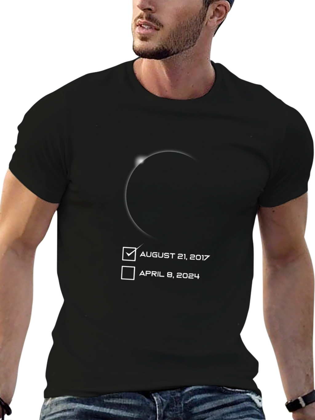 Eclipse Date T-Shirt - August 21 2017 Checked