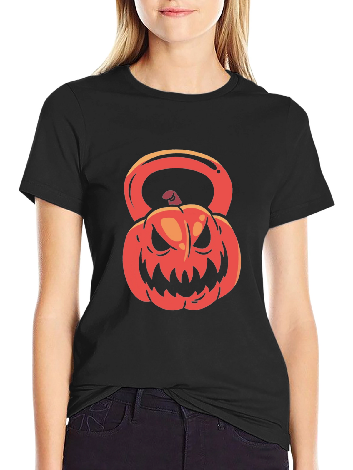 Halloween Kettlebell Pumpkin T-Shirt