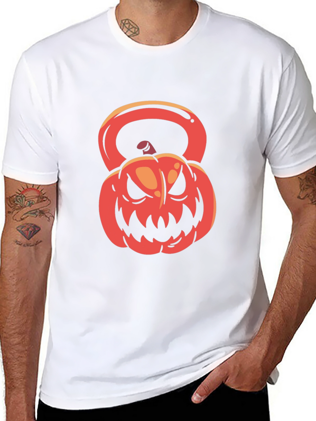Halloween Kettlebell Pumpkin T-Shirt
