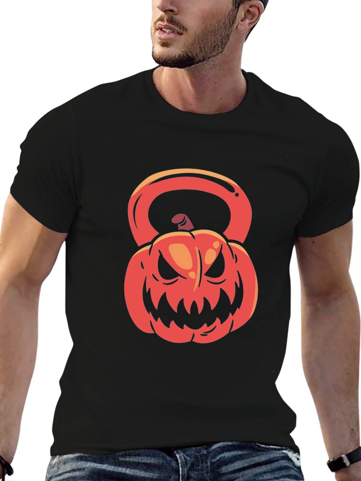 Halloween Kettlebell Pumpkin T-Shirt