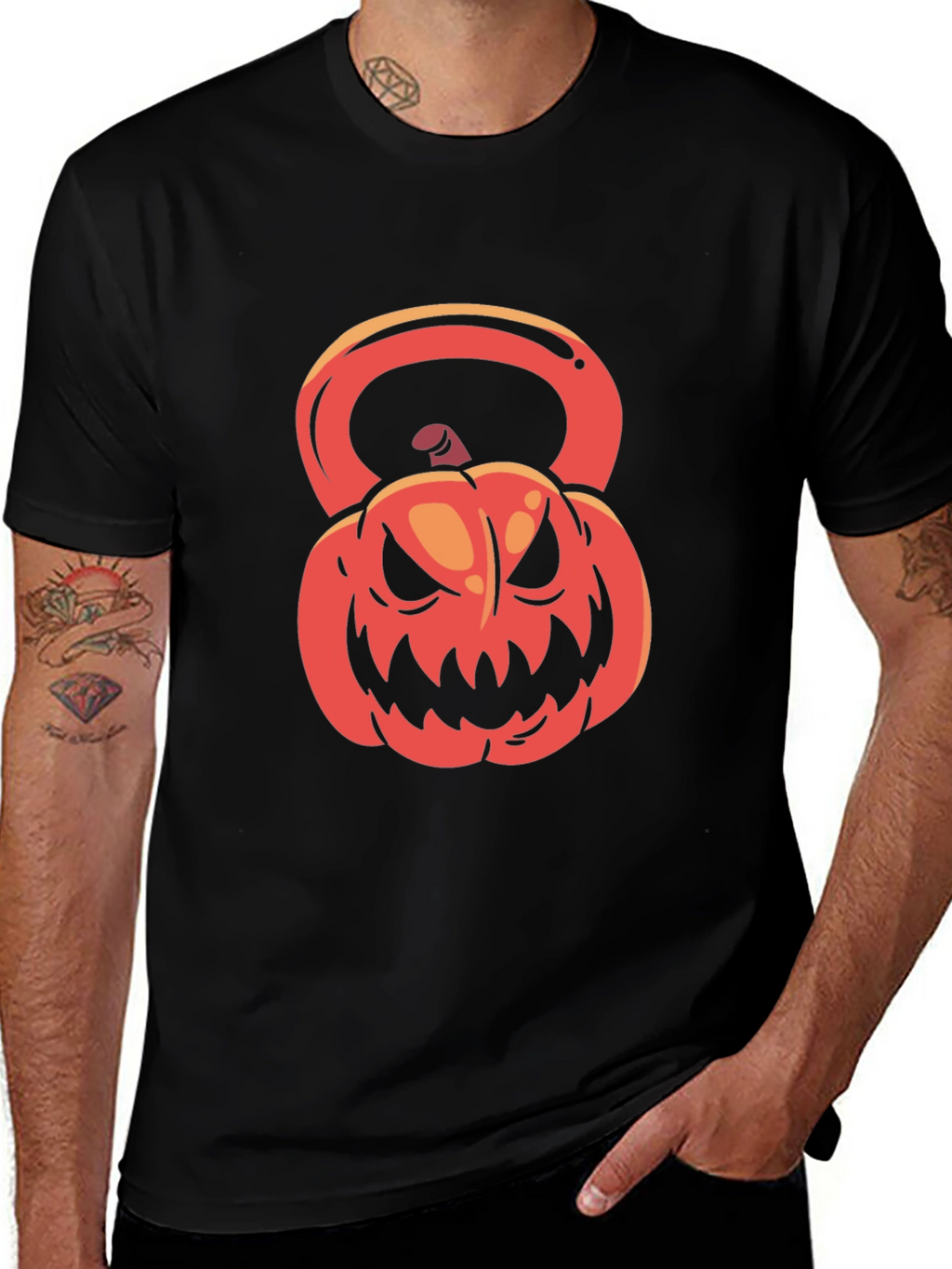 Halloween Kettlebell Pumpkin T-Shirt