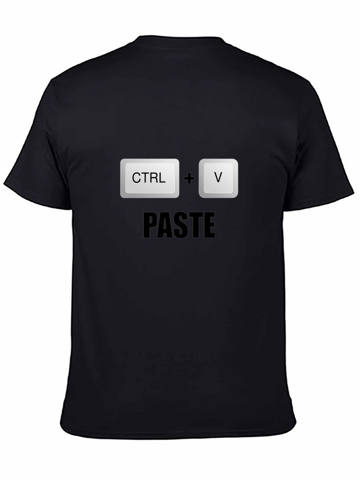 CTRL+V Paste Black T-Shirt - Programmer Humor!