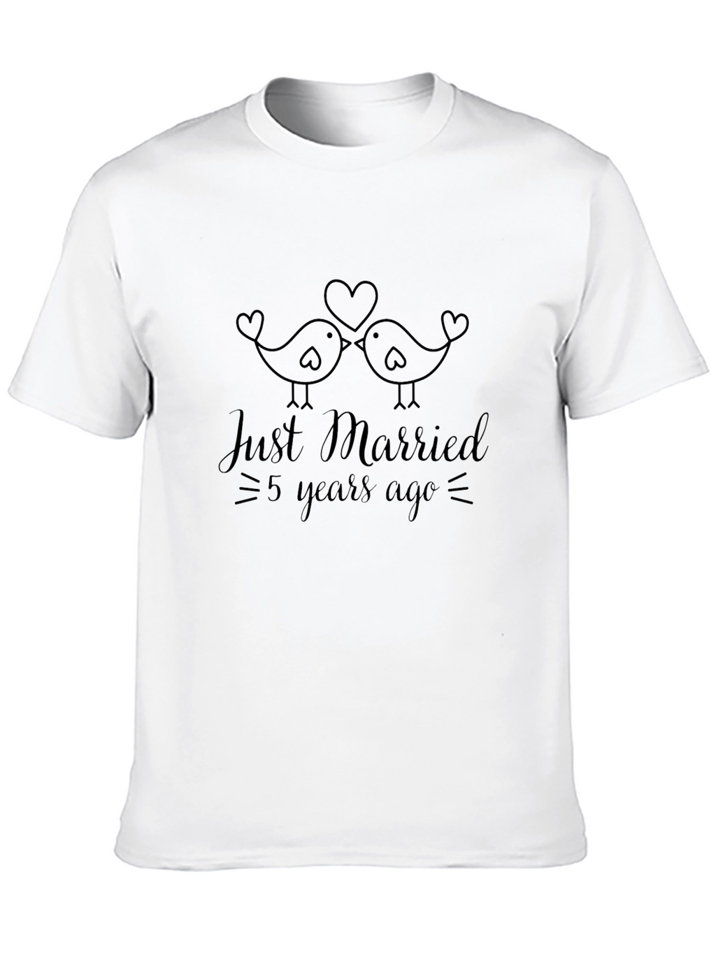 Just Married 5 Years Ago Anniversary Tee