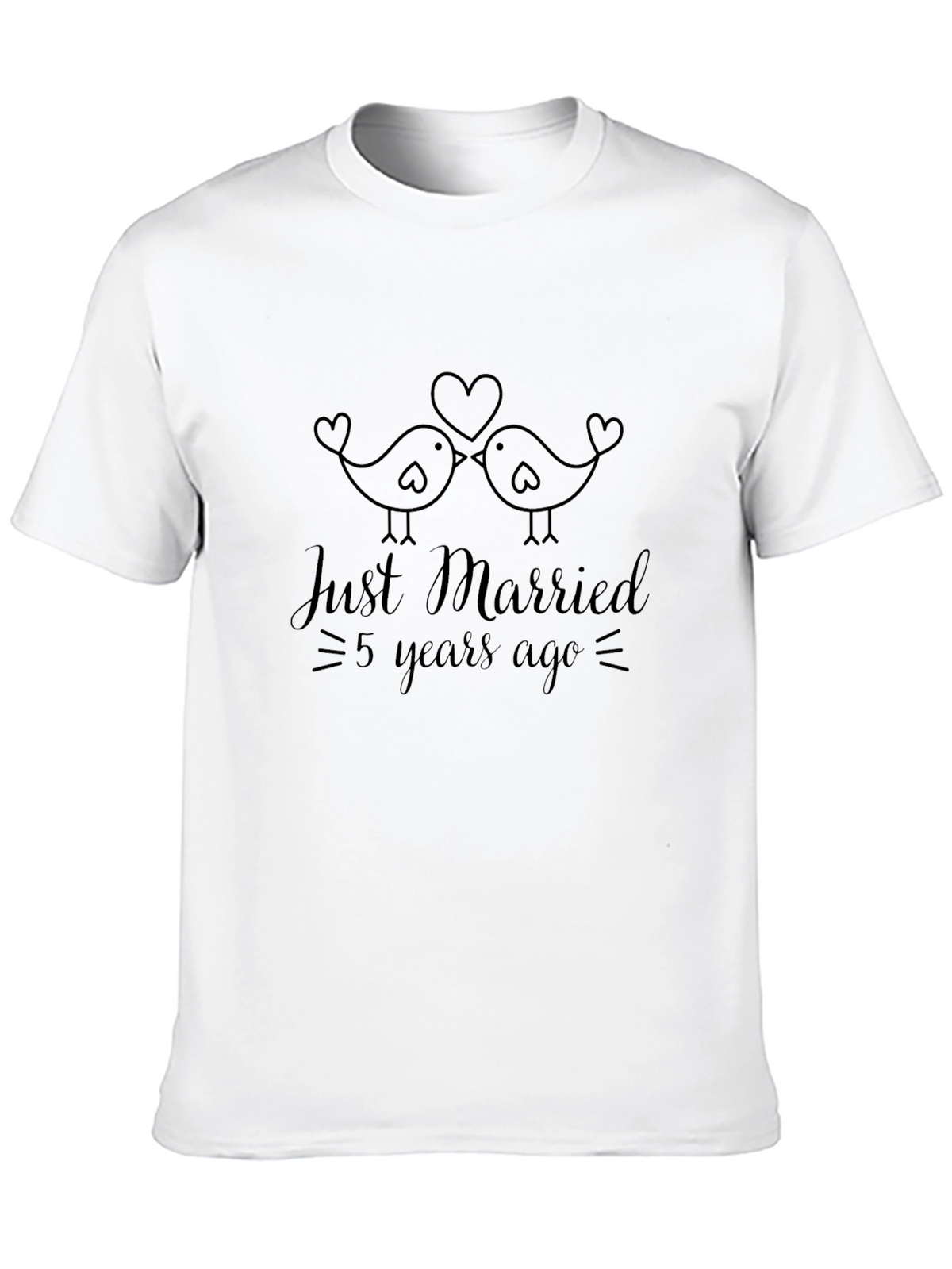 Just Married 5 Years Ago Anniversary Tee