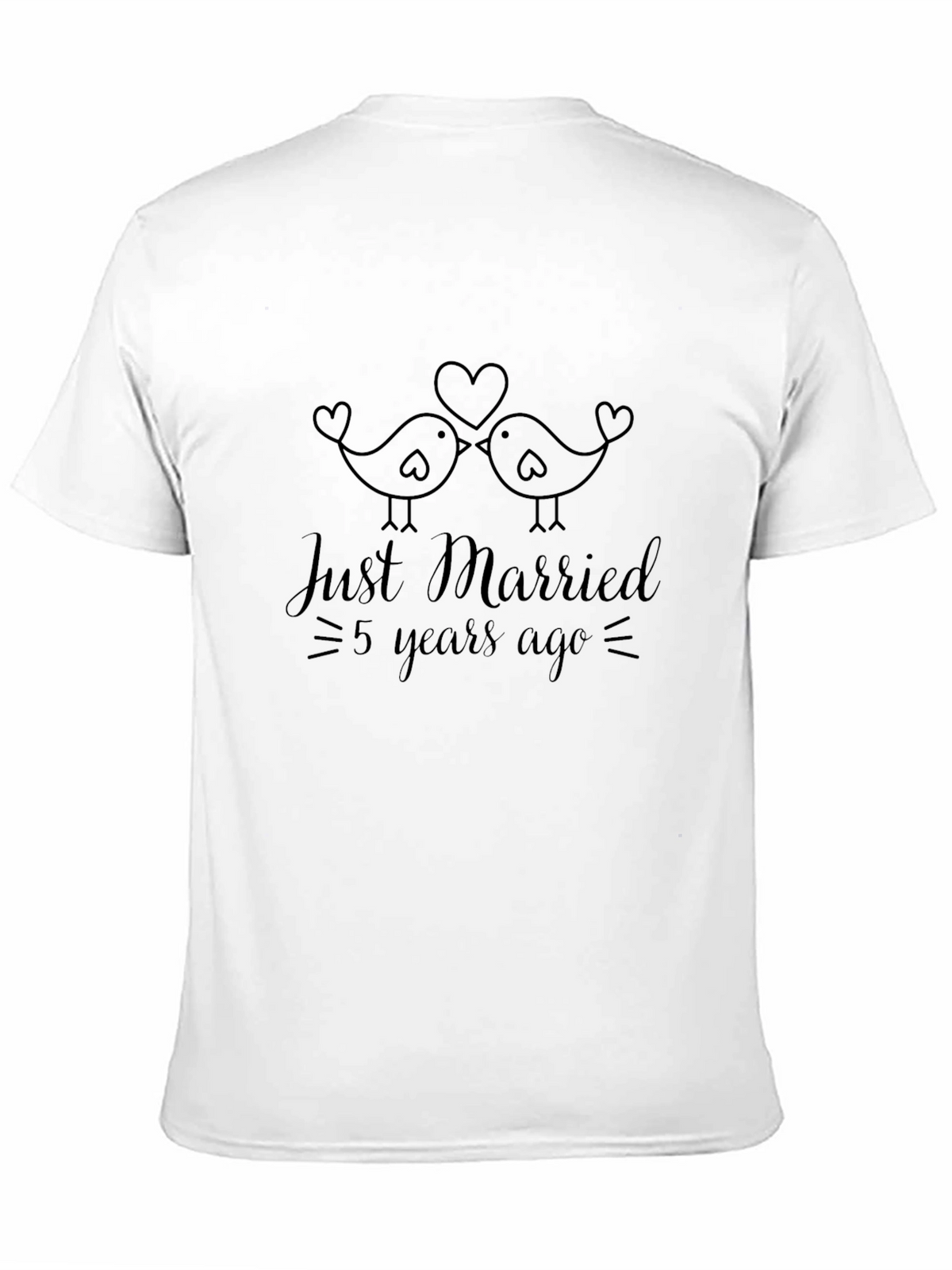 Just Married 5 Years Ago Anniversary Tee