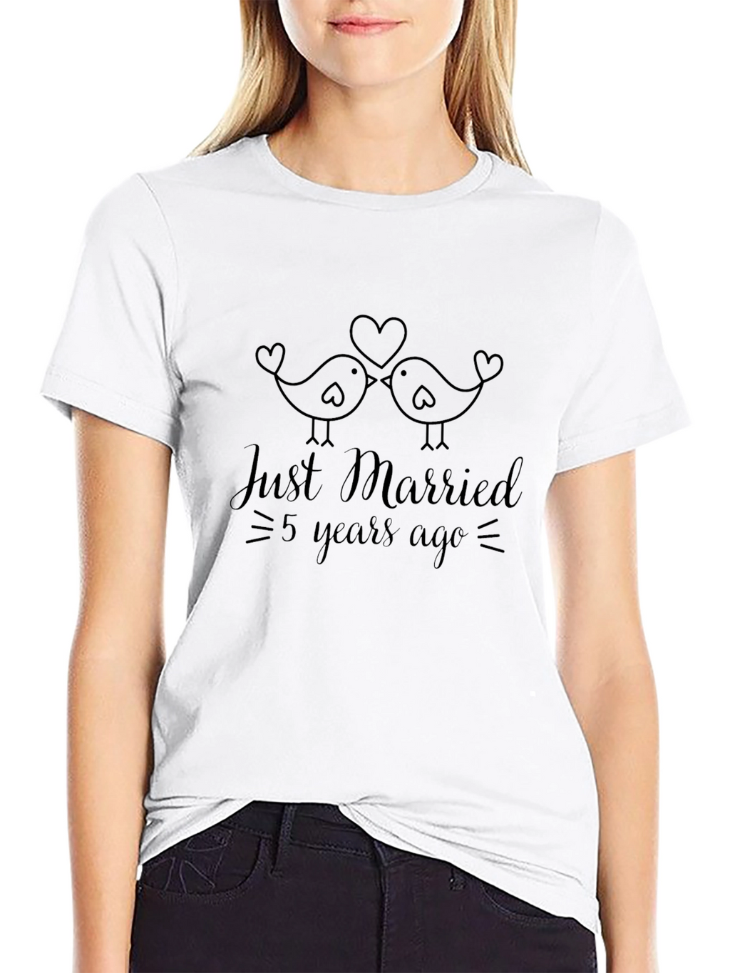 Just Married 5 Years Ago Anniversary Tee