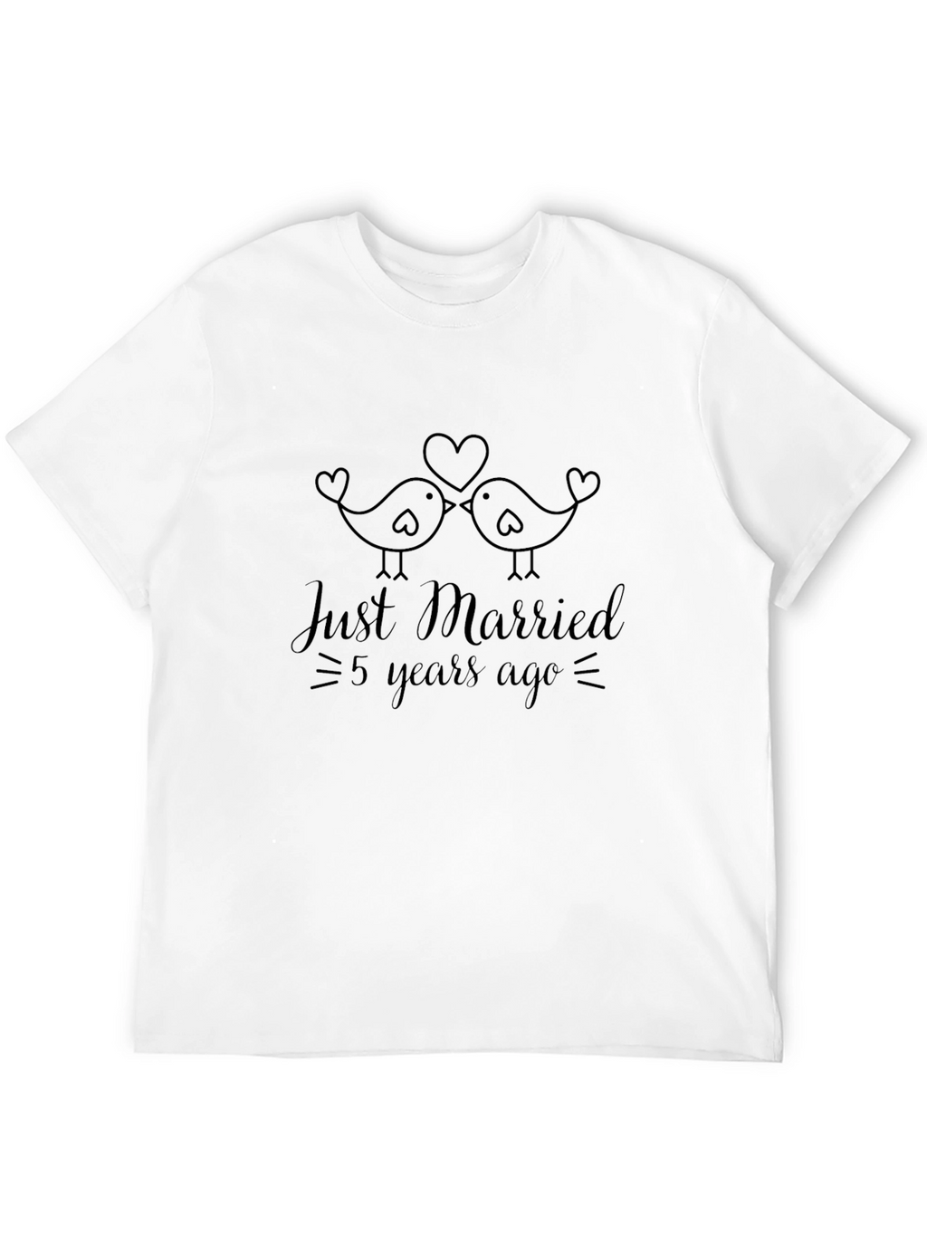 Just Married 5 Years Ago Anniversary Tee