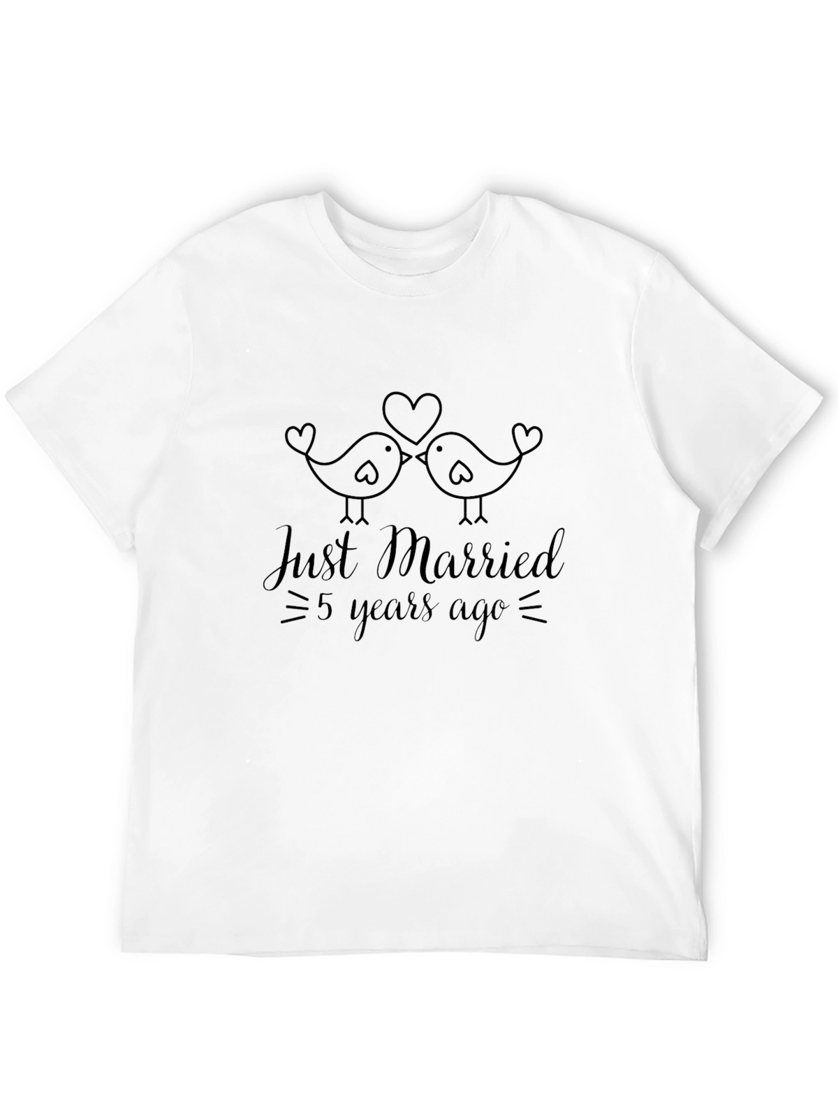 Just Married 5 Years Ago Anniversary Tee