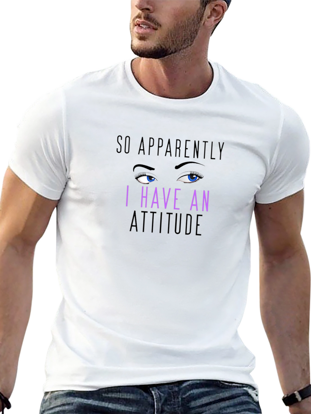 Sassy Attitude Graphic Tee - Black Cotton Blend