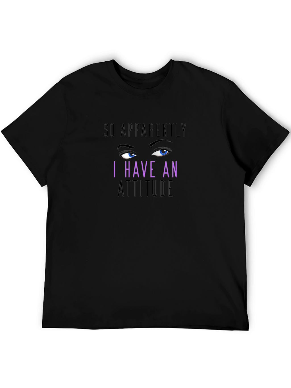 Sassy Attitude Graphic Tee - Black Cotton Blend