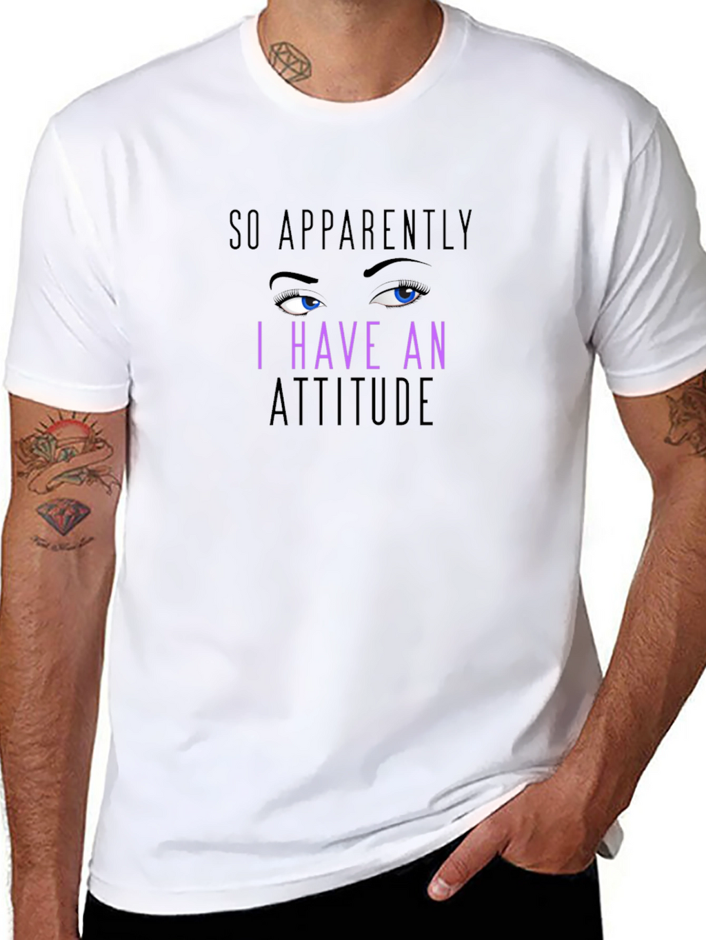 Sassy Attitude Graphic Tee - Black Cotton Blend