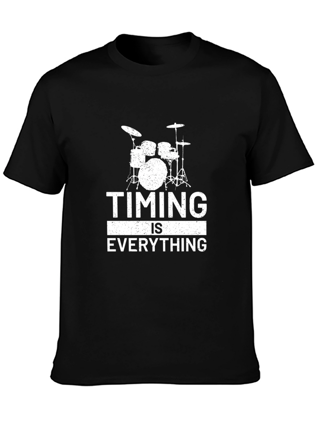 Drum Set Timing is Everything Black T-Shirt