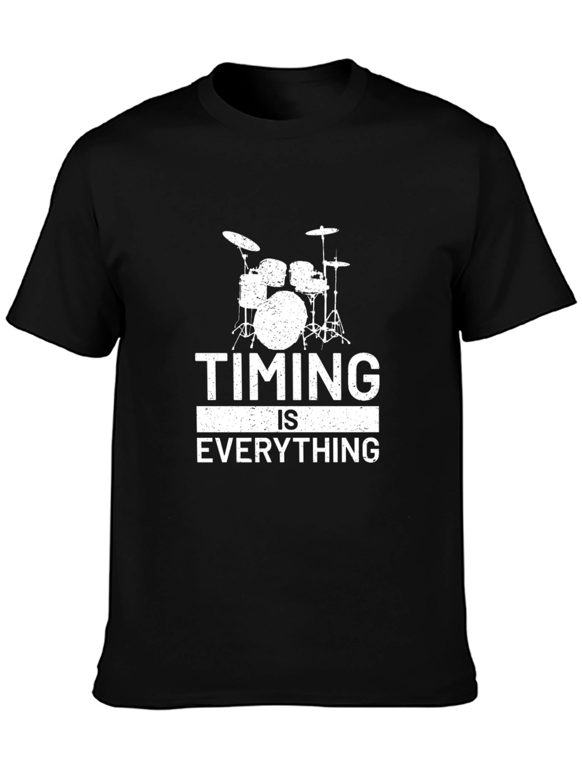 Drum Set Timing is Everything Black T-Shirt