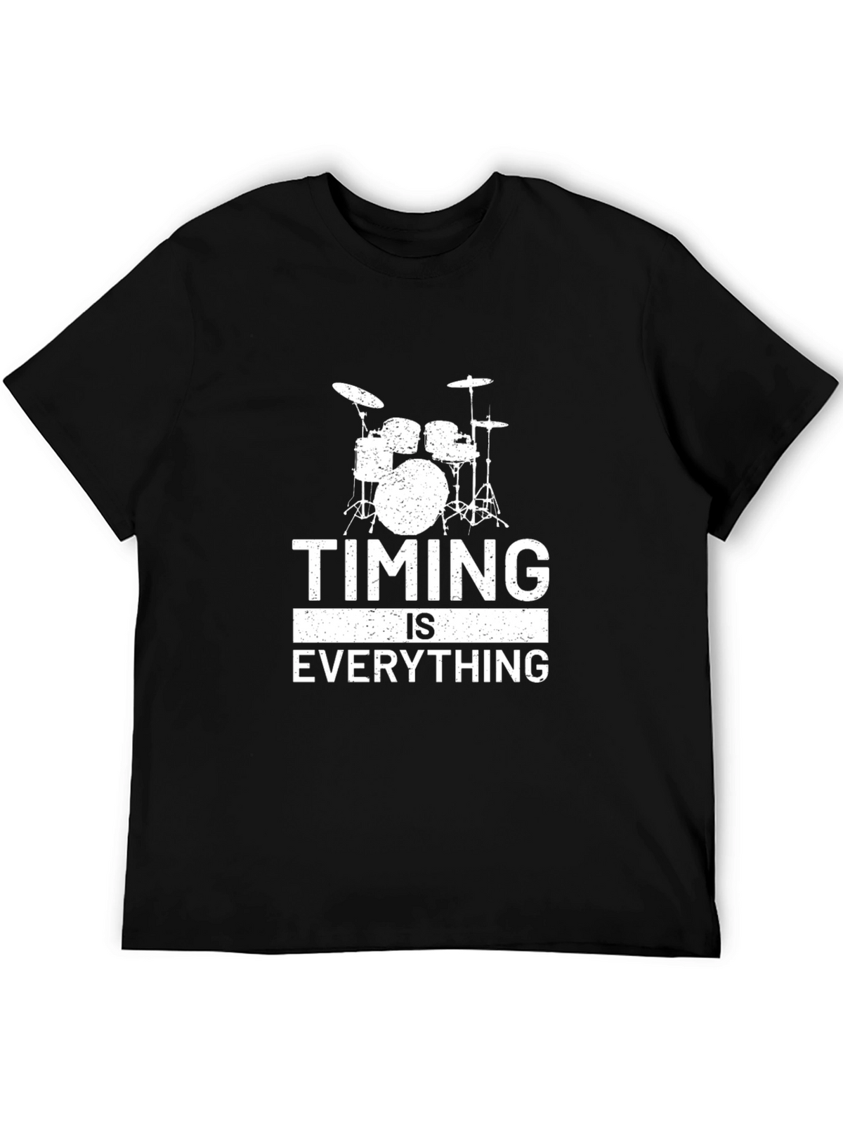 Drum Set Timing is Everything Black T-Shirt