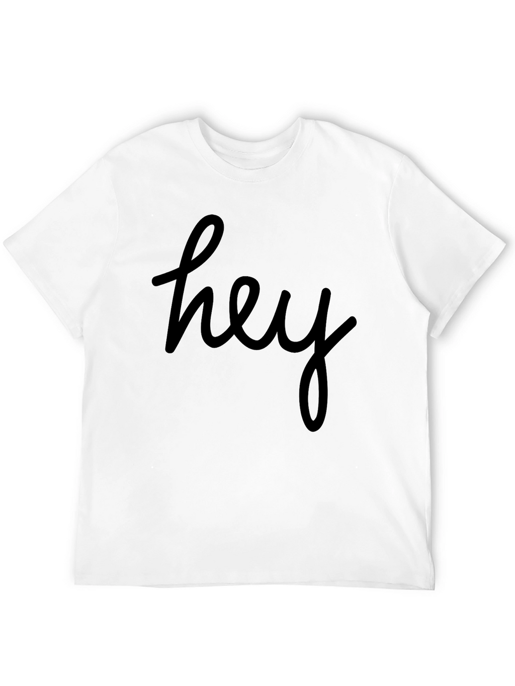 Hey Script Graphic Tee - Casual Comfort