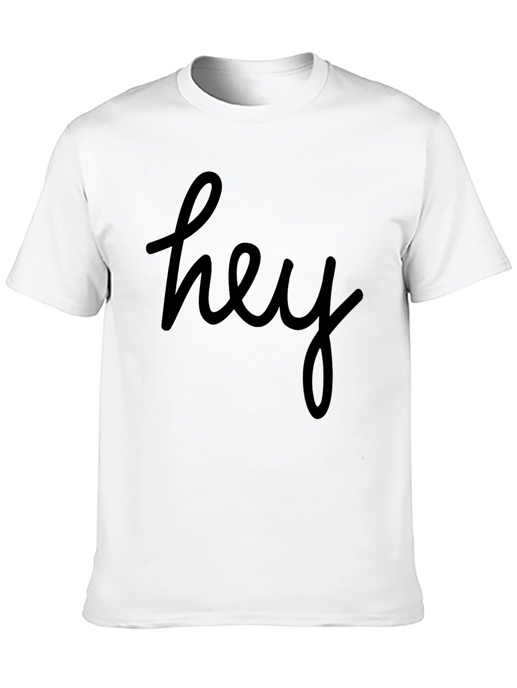 Hey Script Graphic Tee - Casual Comfort