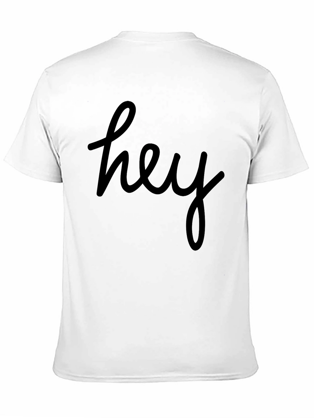 Hey Script Graphic Tee - Casual Comfort