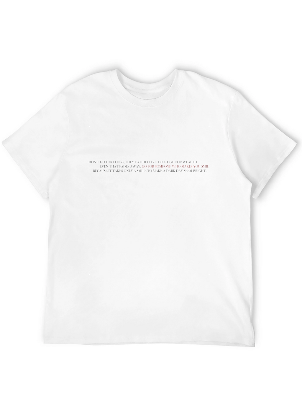 Mens Black T-Shirt with Inspirational Quote