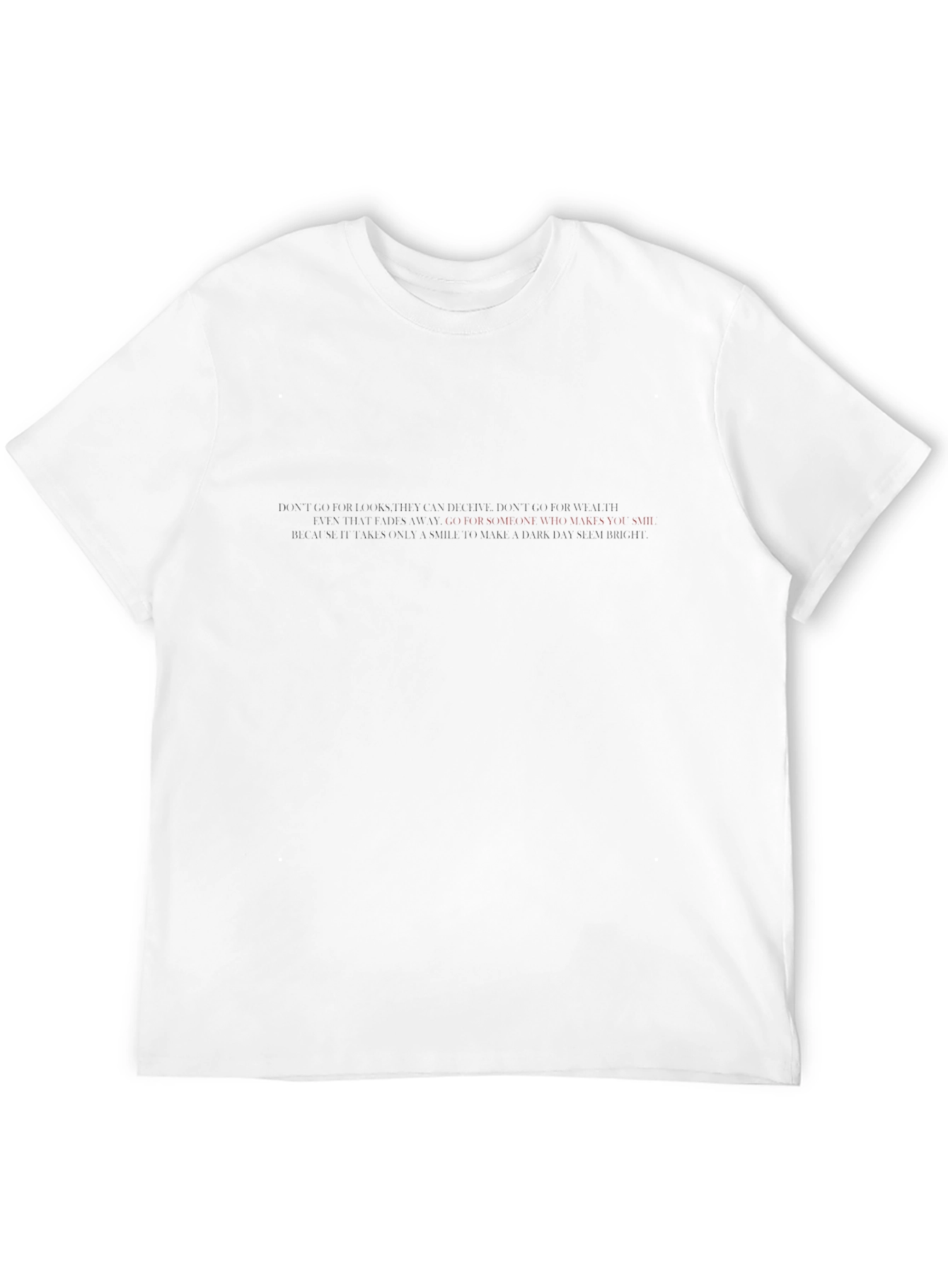 Mens Black T-Shirt with Inspirational Quote
