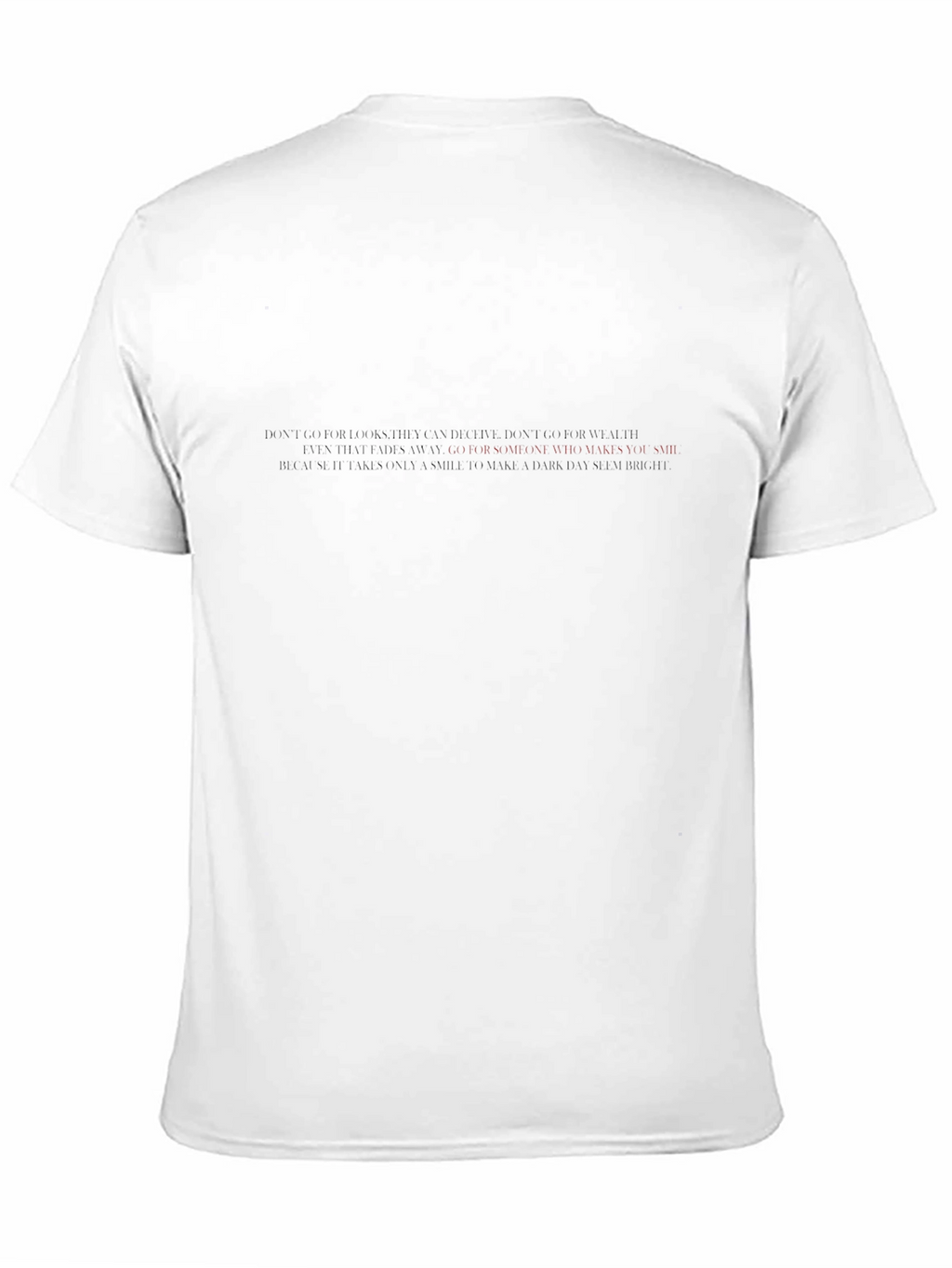 Mens Black T-Shirt with Inspirational Quote