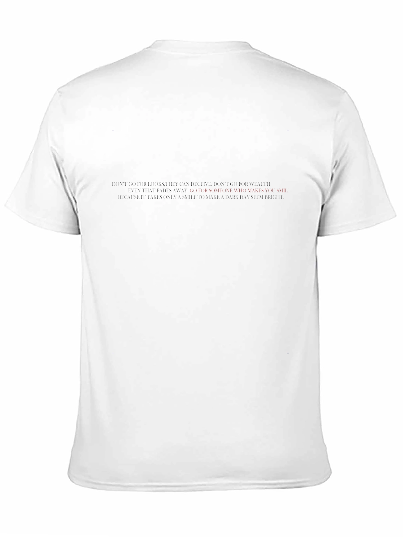 Mens Black T-Shirt with Inspirational Quote