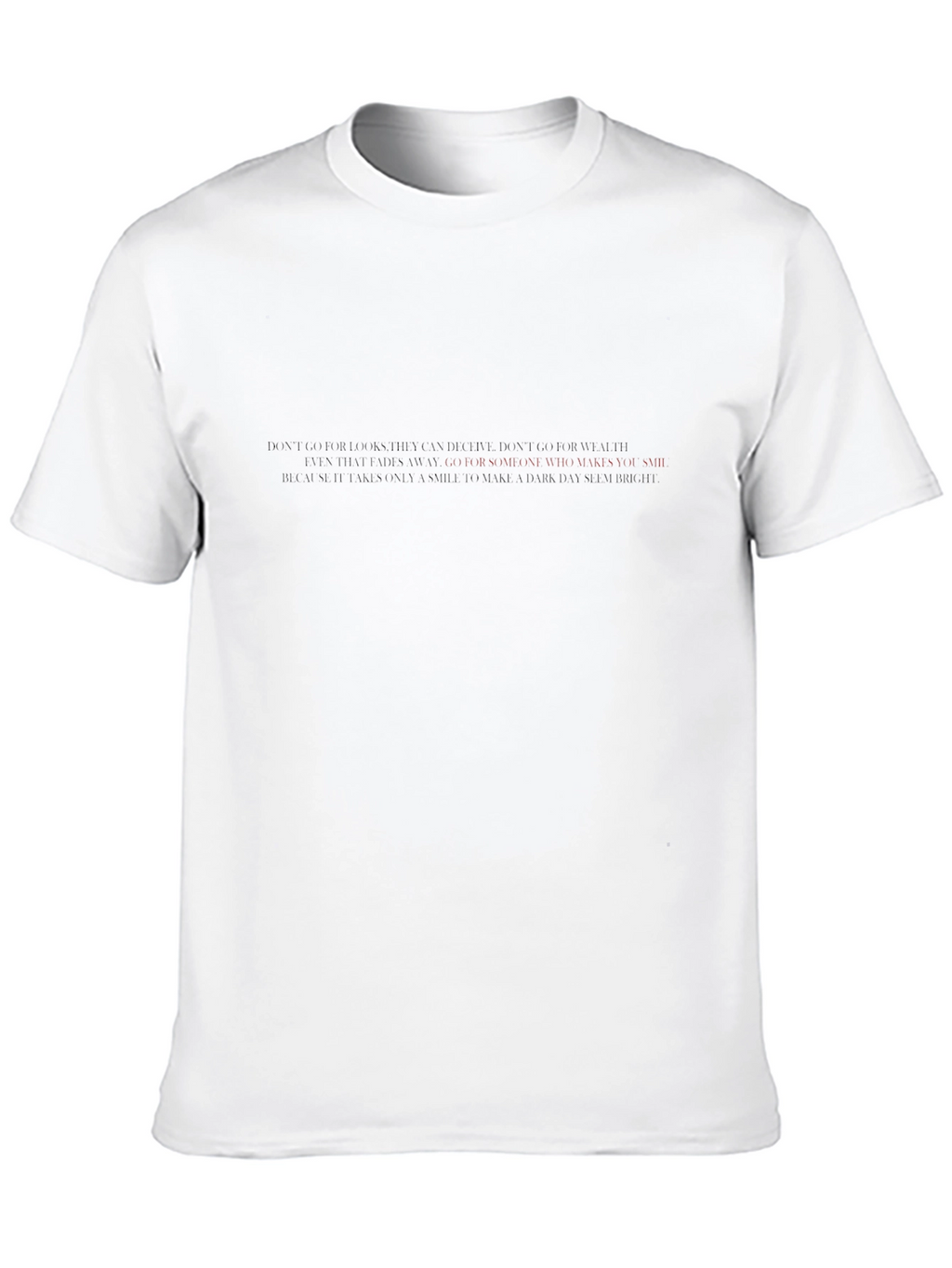 Mens Black T-Shirt with Inspirational Quote