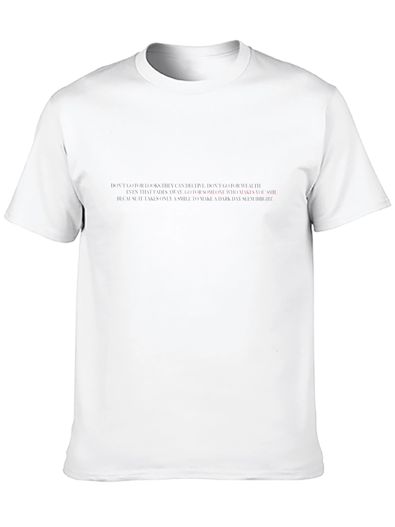Mens Black T-Shirt with Inspirational Quote
