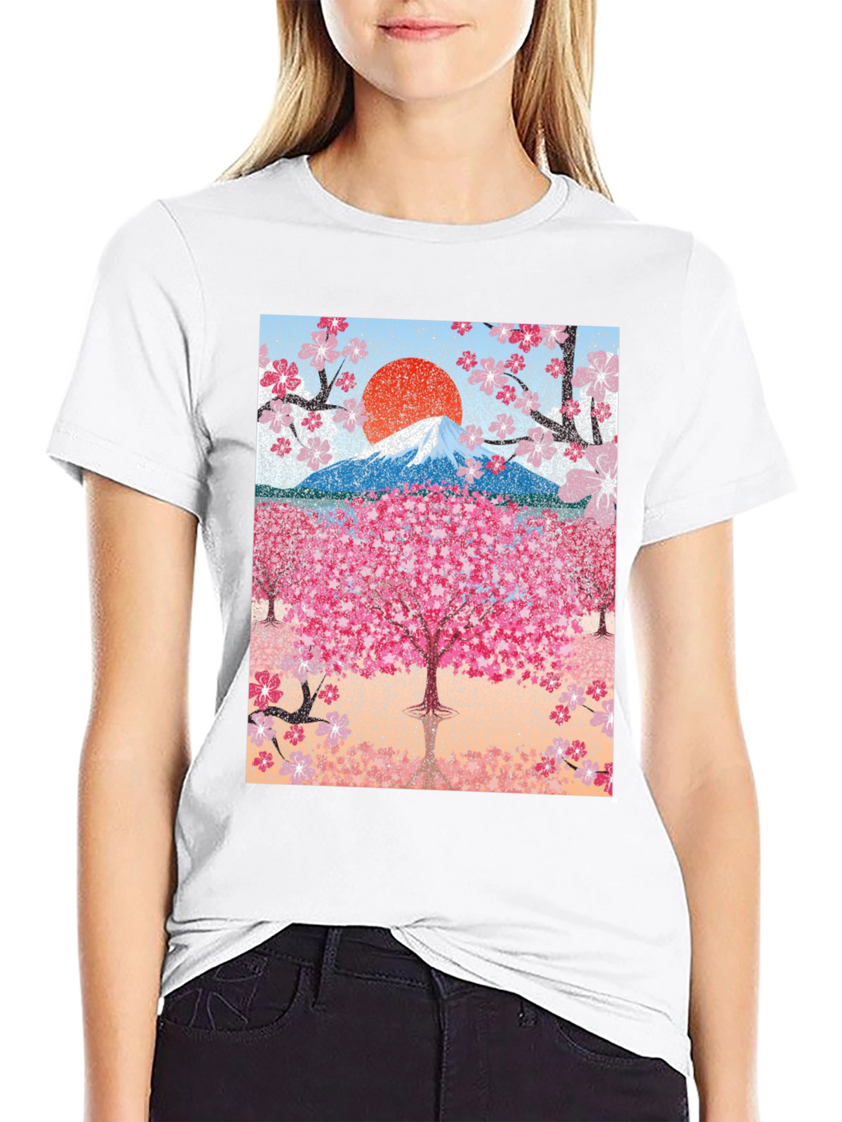 Cherry Blossom Mountain Graphic Tee