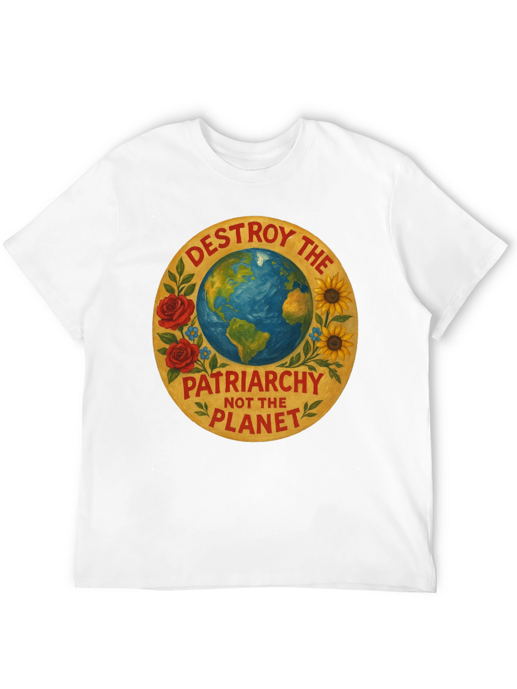 Destroy Patriarchy Planet Earth Graphic Tee