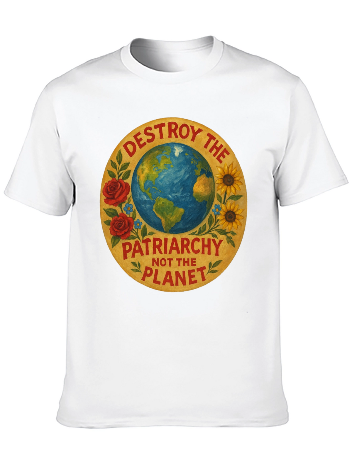Destroy Patriarchy Planet Earth Graphic Tee