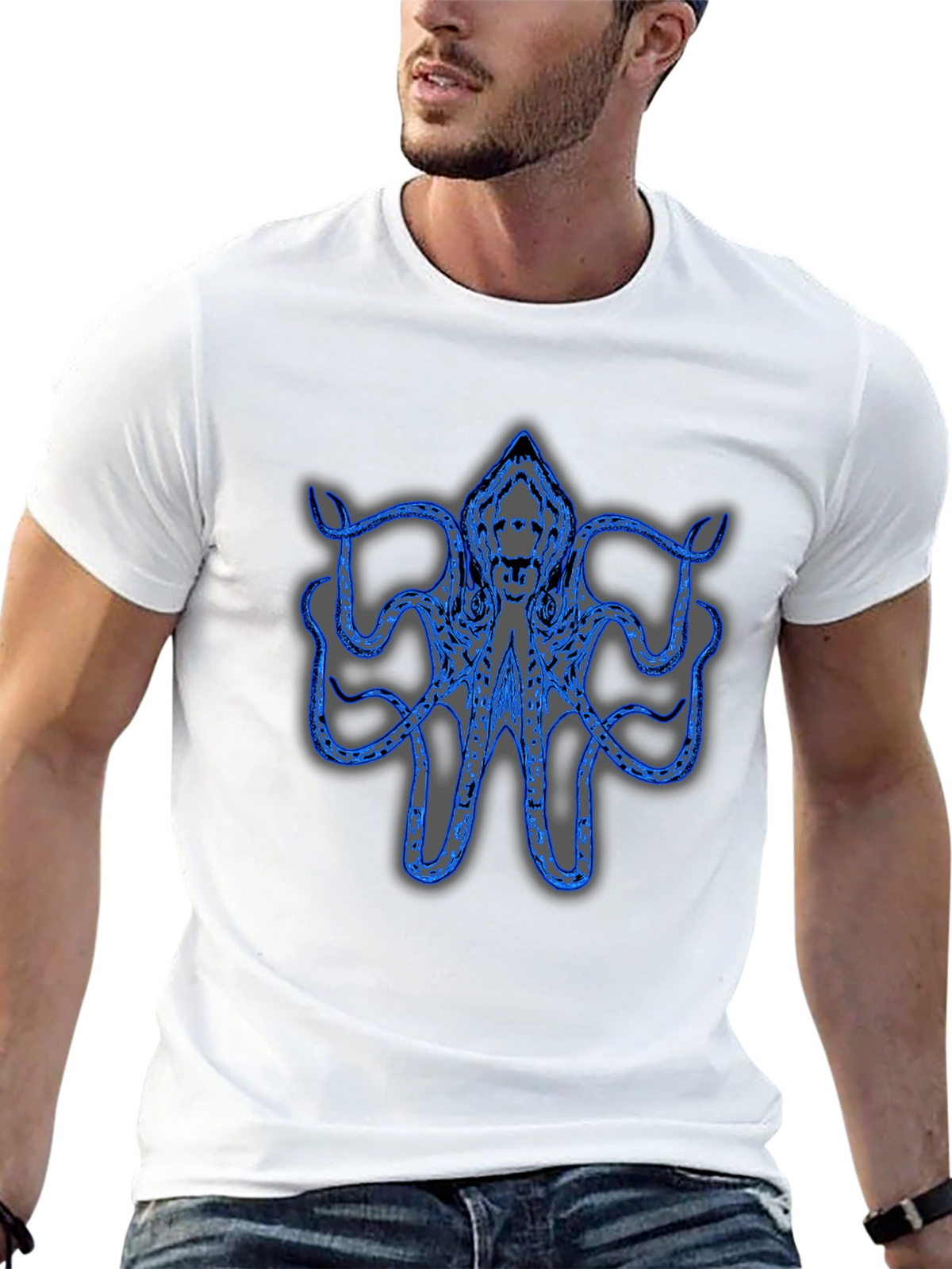 Blue Octopus Graphic Tee