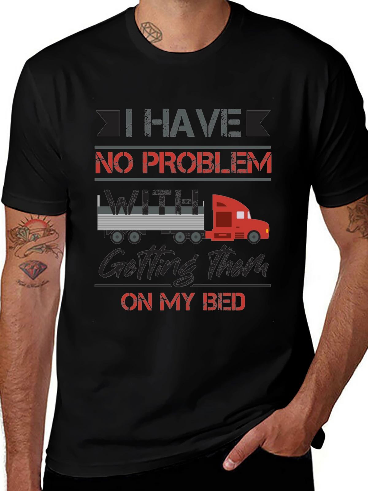 Truck Driver Bed Humor T-Shirt