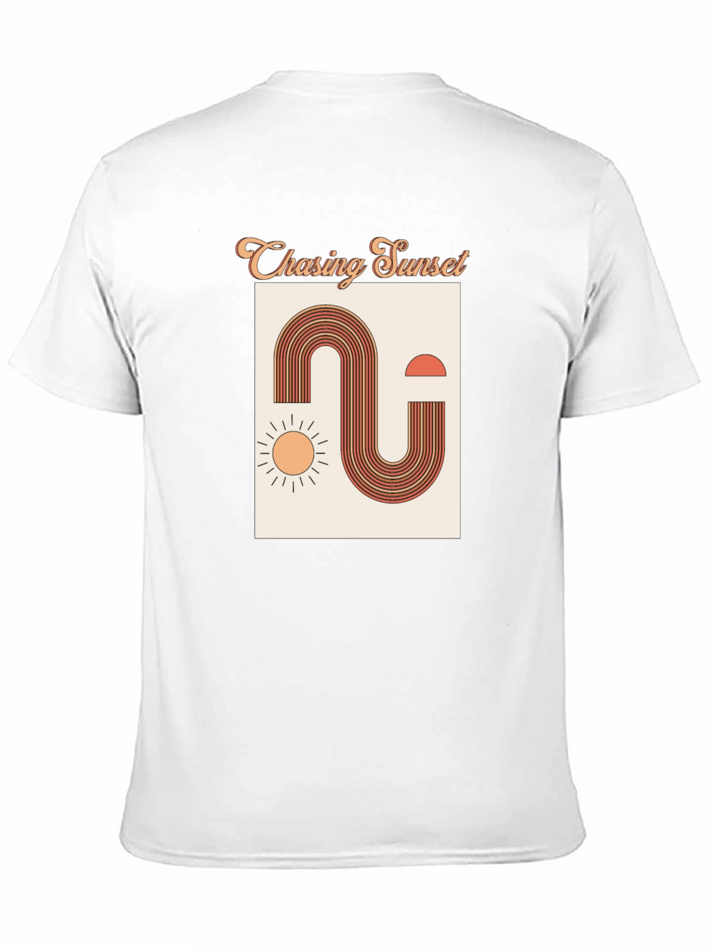 Retro Chasing Sunset Graphic Tee - Black