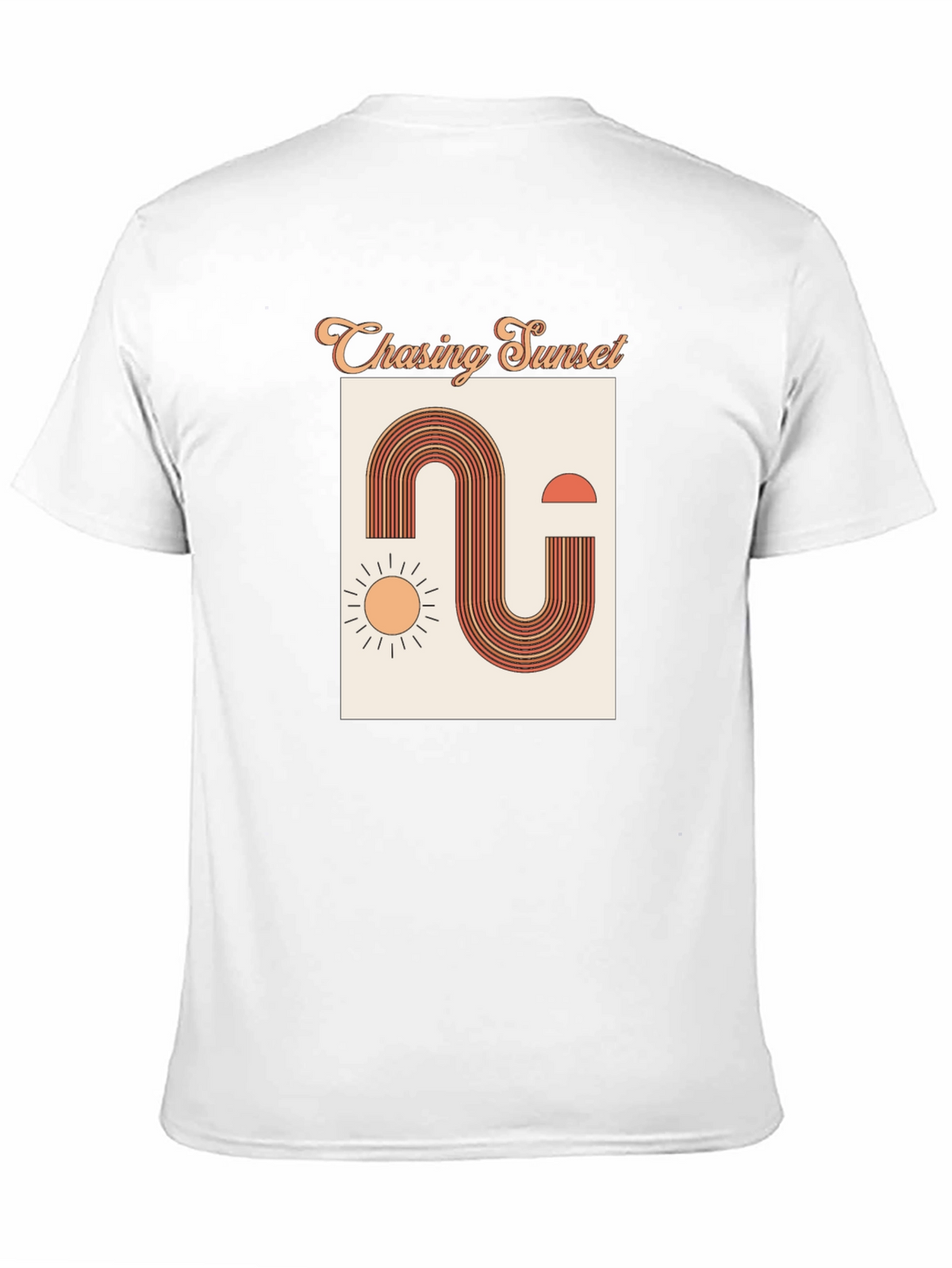 Retro Chasing Sunset Graphic Tee - Black
