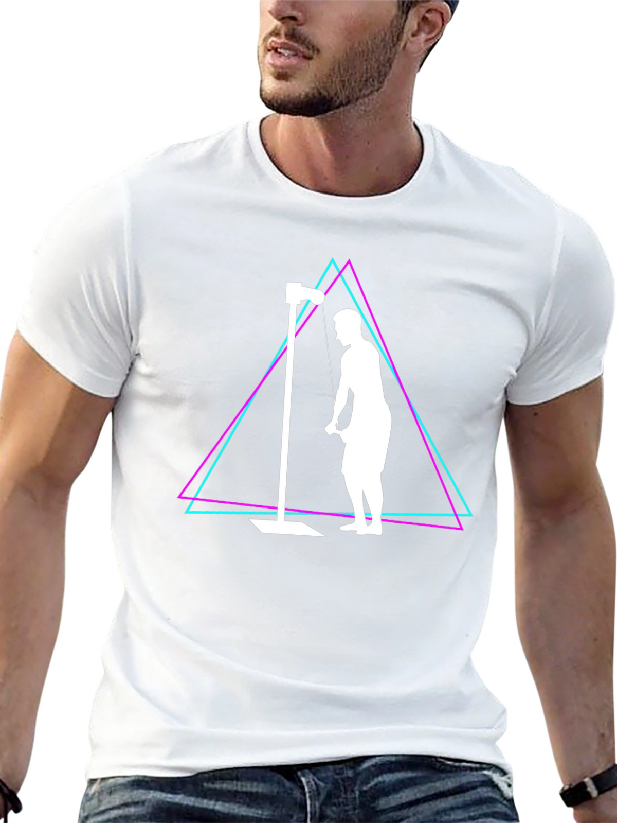 Retro Gym Workout T-Shirt - Tricep Extension Design