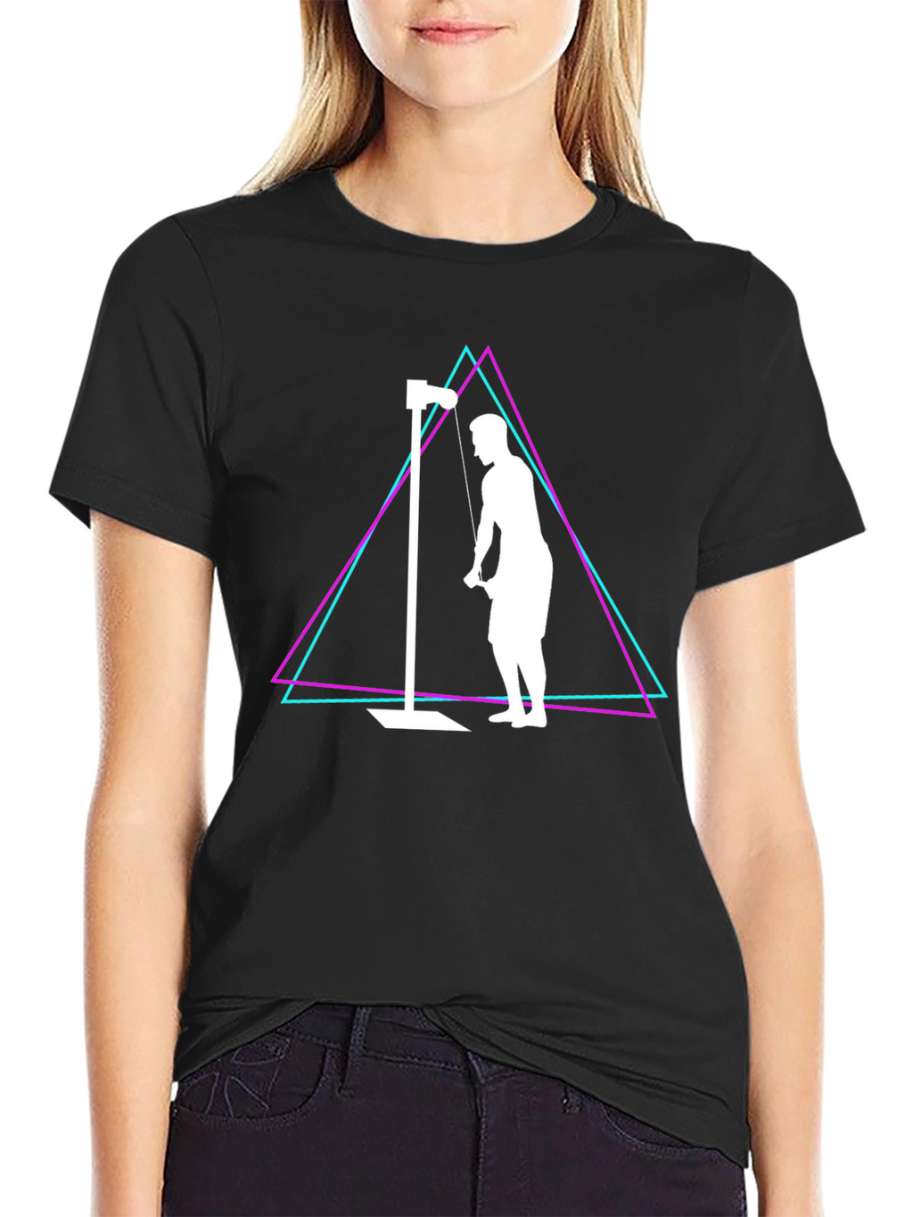 Retro Gym Workout T-Shirt - Tricep Extension Design