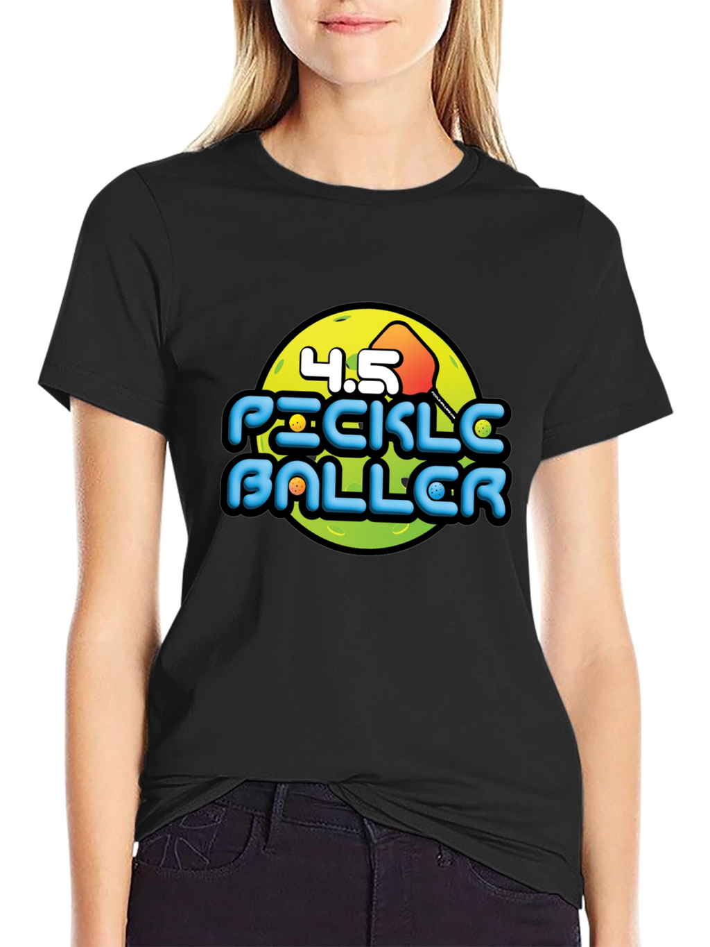 Pickleballer Graphic Tee - Black T-Shirt