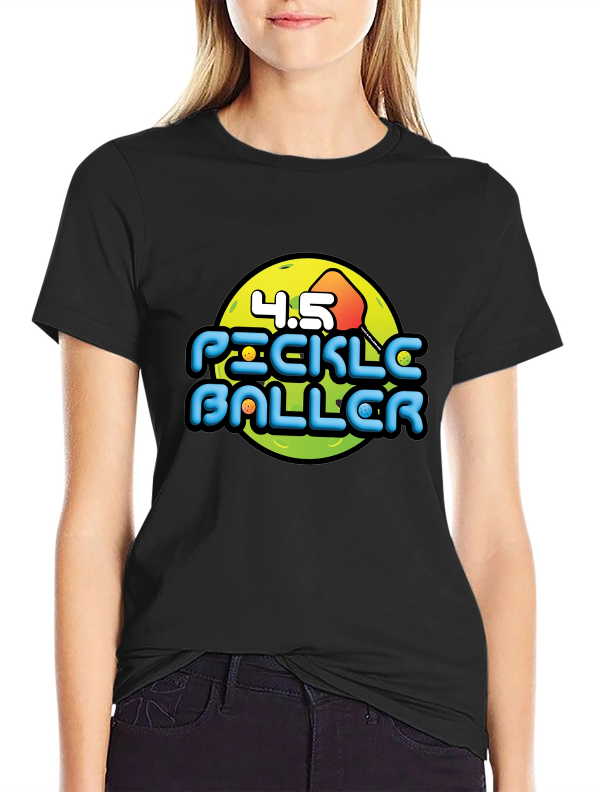 Pickleballer Graphic Tee - Black T-Shirt